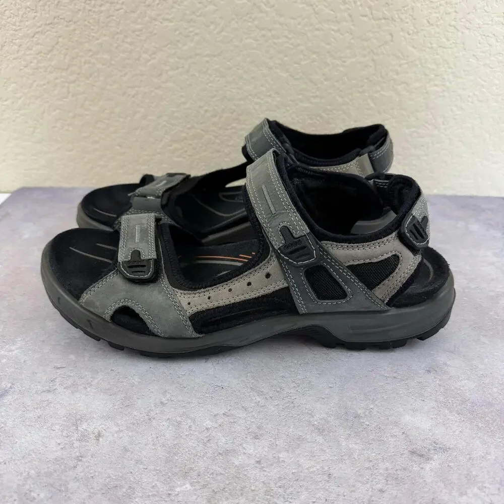 ECCO Offroad Yucatan Nubuck Walking Hiking Sandals Beige Size EU 46 Mens US 12